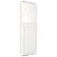 Чехол Zibelino Silicone Card Holder для Samsung Galaxy A03 прозрачный