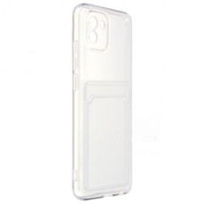 Чехол Zibelino Silicone Card Holder для Samsung Galaxy A03 прозрачный