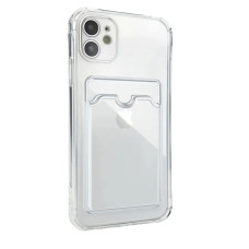 Чехол Zibelino Silicone Card Holder для Apple IPhone 11 прозрачный