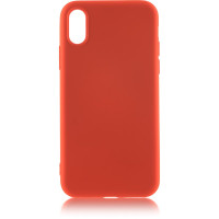Чехол для Apple iPhone Xs Max Brosco SoftrubberSoft-touch, накладка, красный