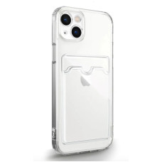 Чехол Zibelino Silicone Card Holder для Apple IPhone 13 mini прозрачный