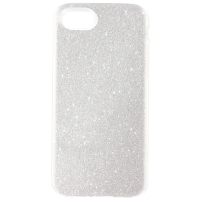 Чехол Brosco Shine для Apple iPhone 78SE (2020) серебристый