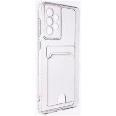 Чехол Zibelino Silicone Card Holder для Samsung Galaxy S23 Ultra прозрачный