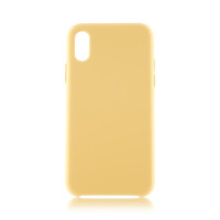 Чехол Brosco Softrubber для Apple iPhone Xr бежевый