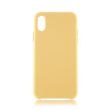 Чехол Brosco Softrubber для Apple iPhone Xr бежевый