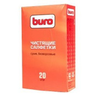 Сухие чистящие салфетки BURO BU-Udry, безворсовые, 20шт. [817443]