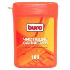 Туба с чистящими салфетками, для LCD, TFT-мониторов, BURO BU-tft 100шт. [817436]
