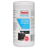 Салфетки для экранов мониторов/плазменных/ЖК телевизоров/ноутбуков BURO BU-All_screen туба 100 шт влажных [379608]