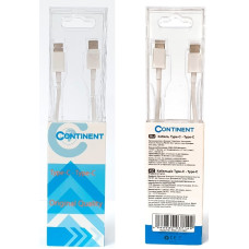 Кабель Continent Type-C - Type-C DCC-2110WT