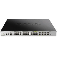 D-Link DGS-3630-28PC/A2ASI Управляемый L3 PoE-коммутатор, стек, 20x1000Base-T, 4x10GBase-X SFP+, 4xCombo 1000Base-T/SFP, ПО SI