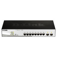 D-Link DGS-1210-10P/FL1A Управляемый L2 коммутатор с 8 портами 10/100/1000Base-T и 2 портами 1000Base-X SFP (8 портов PoE 802.3af/at, PoE бюджет 65 Вт)