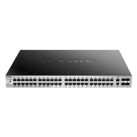 D-Link DGS-3130-54PS/B1A PROJ Управляемый L3 стекируемый коммутатор с 48 портами 10/100/1000Base-T, 2 портами 10GBase-T и 4 портами 10GBase-X SFP+ (48 портов PoE 802.3af/at, PoE-бюджет 370 Вт)