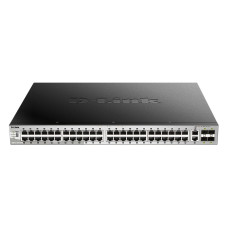 D-Link DGS-3130-54PS/B1A PROJ Управляемый L3 стекируемый коммутатор с 48 портами 10/100/1000Base-T, 2 портами 10GBase-T и 4 портами 10GBase-X SFP+ (48 портов PoE 802.3af/at, PoE-бюджет 370 Вт)