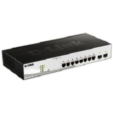 D-Link DGS-1210-10/F1A Настраиваемый L2 коммутатор с 8 портами 10/100/1000Base-T и 2 портами 1000Base-X SFP