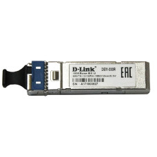 D-Link 330R/3KM/A1A WDM SFP-трансивер с 1 портом 1000Base-BX-U (Tx:1310 нм, Rx:1550 нм) для одномодового оптического кабеля (до 3 км, разъем SC)