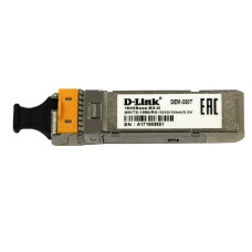 D-Link 330T/3KM/A1A WDM SFP-трансивер с 1 портом 1000Base-BX-D (Tx:1550 нм, Rx:1310 нм) для одномодового оптического кабеля (до 3 км, разъем SC)