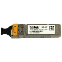 D-Link 330T/10KM/A1A WDM SFP-трансивер с 1 портом 1000Base-BX-D (Tx:1550 нм, Rx:1310 нм) для одномодового оптического кабеля (до 10 км, разъем LC)