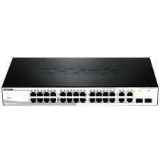 D-Link DES-1210-28/C2A Настраиваемый L2 коммутатор с 24 портами 10/100Base-TX, 2 портами 10/100/1000Base-T и 2 комбо-портами 100/1000Base-T/SFP