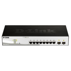 D-Link DGS-1210-10/FL1A Управляемый L2 коммутатор с 8 портами 10/100/1000Base-T и 2 портами 1000Base-X SFP