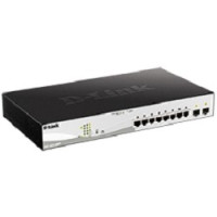 D-Link DGS-1210-10MP/FL1A Управляемый L2 коммутатор с 8 портами 10/100/1000Base-T и 2 портами 1000Base-X SFP (8 портов PoE 802.3af/at, PoE-бюджет 130 Вт)