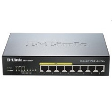 D-Link DGS-1008P/E1A Неуправляемый коммутатор с 8 портами 10/100/1000Base-T (4 порта PoE 802.3af/at, PoE-бюджет 80 Вт)