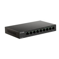 D-Link DES-1009MP/A1A Неуправляемый коммутатор с 8 портами 10/100Base-TX и 1 портом 10/100/1000Base-T (8 портов РоЕ 802.3af/at, PoE-бюджет 117 Вт)