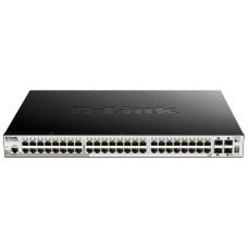 D-Link DGS-1510-52XMP/A1A PROJ Настраиваемый L2+ стекируемый коммутатор с 48 портами 10/100/1000Base-T и 4 портами 10GBase-X SFP+ (48 портов PoE 802.3af/at, PoE-бюджет 370 Вт; 740 Вт с DPS-700)