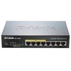 D-Link DGS-1008P/F1A Неуправляемый коммутатор с 8 портами 10/100/1000Base-T (4 порта PoE 802.3af/at, PoE-бюджет 80 Вт)
