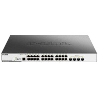 D-Link DGS-3000-28XMP/B1A Управляемый L2 коммутатор с 24 портами 10/100/1000Base-T и 4 портами 10GBase-X SFP+ (24 порта PoE 802.3af/at, PoE-бюджет 370 Вт)