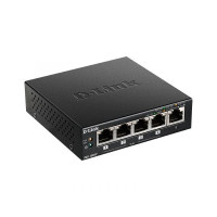D-Link DGS-1005P/B1A Неуправляемый коммутатор с 5 портами 10/100/1000Base-T, функцией энергосбережения и поддержкой QoS (4 порта с поддержкой PoE 802.3af/802.3at (30 Вт), PoE-бюджет 60 Вт)