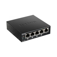D-Link DGS-1005P/B1A Неуправляемый коммутатор с 5 портами 10/100/1000Base-T, функцией энергосбережения и поддержкой QoS (4 порта с поддержкой PoE 802.3af/802.3at (30 Вт), PoE-бюджет 60 Вт)
