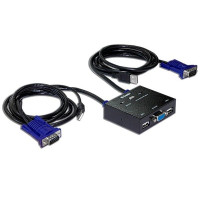 D-Link KVM-221/C1A 2-портовый KVM-переключатель с портами VGA и USB