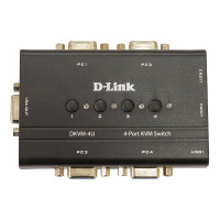 D-Link DKVM-4U/C2A 4-портовый KVM-переключатель с портами VGA и USB
