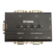 D-Link DKVM-4U/C2A 4-портовый KVM-переключатель с портами VGA и USB