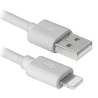 Defender USB кабель ACH01-03BH белый, USB(AM)-Lightning, 1м (87479)