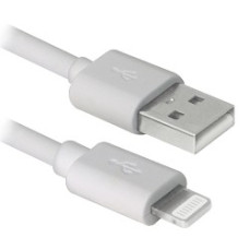 Defender USB кабель ACH01-03BH белый, USB(AM)-Lightning, 1м (87479)