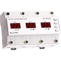 DigiTOP Vp-3F63A Реле напряжения трехфазное на DIN-рейку, 50-400В, макс. 80А, 5-600 сек.