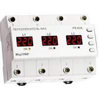 DigiTOP PS-63A Переключатель фаз на DIN-рейку, 50-400В, макс. 80А