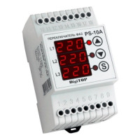 DigiTOP PS-10A Переключатель фаз на DIN-рейку, 50-400В, макс. 16А