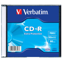 Оптический диск CDR Verbatim DL 700Mb 52x Slimcase