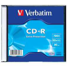 Оптический диск CDR Verbatim DL 700Mb 52x Slimcase