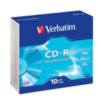 Оптический диск CDR Verbatim DL 700Mb 52x slim box (43415) 10шт