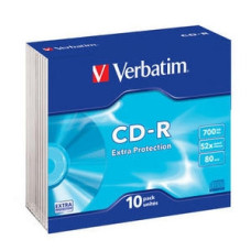 Оптический диск CDR Verbatim DL 700Mb 52x slim box (43415) 10шт