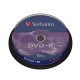 Оптический диск DVD+R диск Verbatim 4,7Gb 16x CakeBox (43498) 10шт
