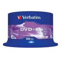 Verbatim Диски DVD+R 4.7Gb 16-х , 50 шт, Cake Box (43550)