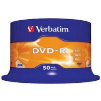 Verbatim Диски DVD-R 4.7Gb 16-х, 50шт, Cake Box (43548)