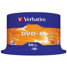 Verbatim Диски DVD-R 4.7Gb 16-х, 50шт, Cake Box (43548)