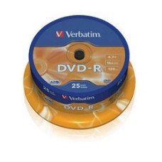Verbatim Диски DVD-R 4.7Gb 16-х, 25шт, Cake Box (43522)