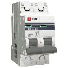 EKF mcb4763-6-2-50B-pro Автоматический выключатель 2P 50А (B) 6кА ВА 47-63 EKF PROxima