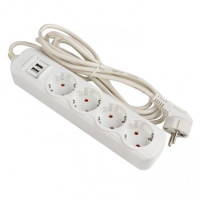 EKF UBA16-2USB-4-03i Удлинитель "Эксперт" 4 гнезда 3 метра 16А/3,5кВт с 2 USB 2,1А ПВС 3х1